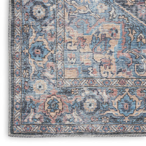 Nourison Machine Washable Series 1 Blue 92 X 120 Area Rug 805-153857 Image 4