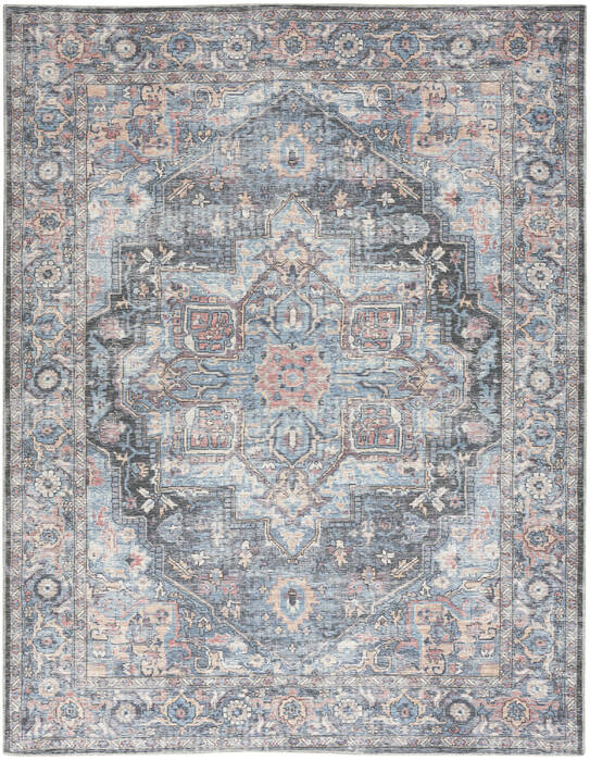 Nourison Machine Washable Series 1 Blue 92 X 120 Area Rug 805-153857 Image 0