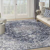 Nourison Machine Washable Series 1 Blue 92 X 120 Area Rug  805-153858 Thumb 1