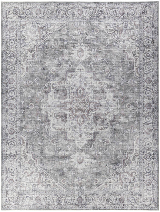 Nourison Machine Washable Series 1 Grey 92 X 120 Area Rug 805-153861 Image 0