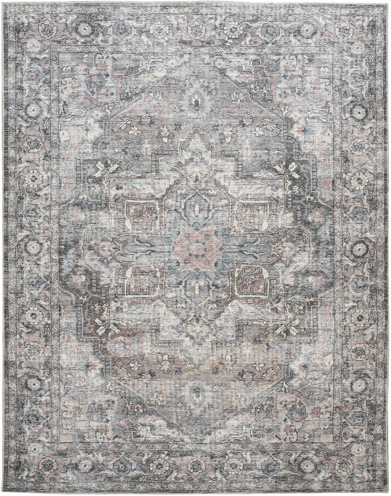 Nourison Machine Washable Series 1 Grey 92 X 120 Area Rug 805-153870 Image 0