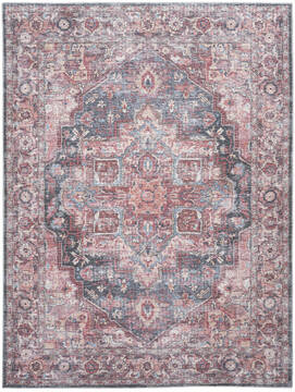 Nourison Machine Washable Series 1 Multicolor Rectangle 9x12 ft Polyester and Cotton Carpet 153871