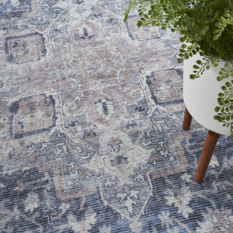 Nourison Machine Washable Series 1 Blue 710 X 910 Area Rug 805-153908 Image 7