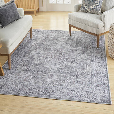 Nourison Machine Washable Series 1 Grey 710 X 910 Area Rug 805-153911 Image 1