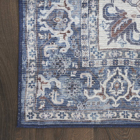 Nourison Machine Washable Series 1 Blue 92 X 120 Area Rug 805-153970 Image 3