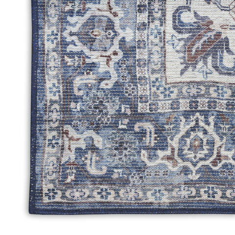 Nourison Machine Washable Series 1 Blue 92 X 120 Area Rug 805-153970 Image 4