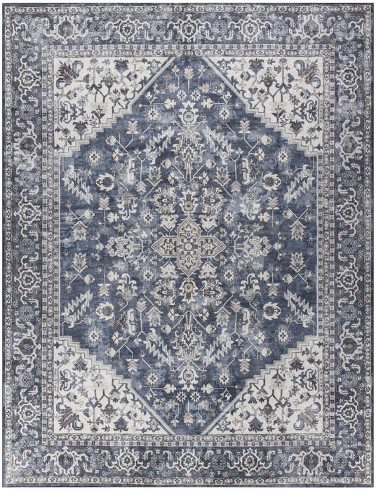 Nourison Machine Washable Series 1 Blue 92 X 120 Area Rug 805-153970 Image 0