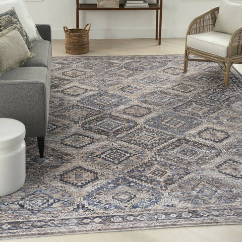Nourison Machine Washable Series 1 Beige 92 X 120 Area Rug 805-153975 Image 1