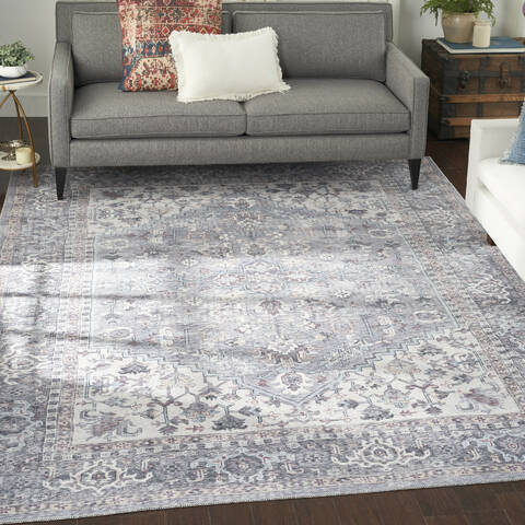 Nourison Machine Washable Series 1 Grey 710 X 910 Area Rug 805-154026 Image 1