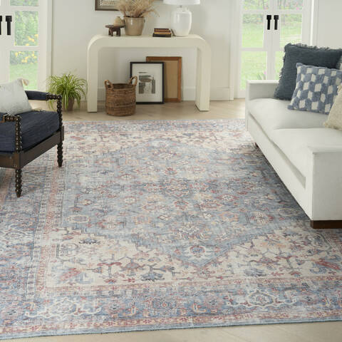 Nourison Machine Washable Series 1 Blue 710 X 910 Area Rug 805-154027 Image 1
