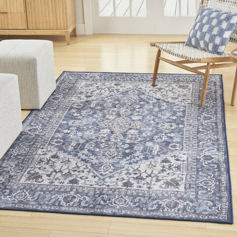 Nourison Machine Washable Series 1 Blue 710 X 910 Area Rug 805-154029 Image 1