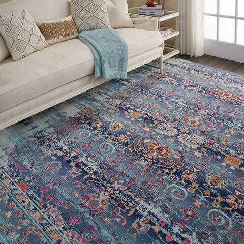 Nourison Vintage Kashan Blue 710 X 910 Area Rug 805-154602 Image 1