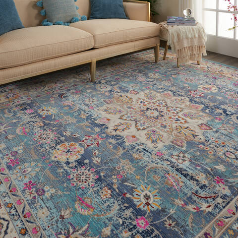 Nourison Vintage Kashan Blue 710 X 910 Area Rug 805-154626 Image 7