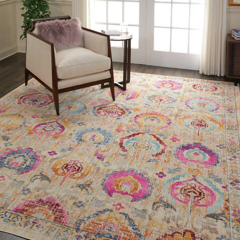 Nourison Vintage Kashan Multicolor 710 X 910 Area Rug 805-154632 Image 1