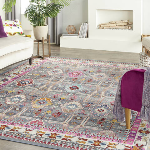 Nourison Vintage Kashan Grey 710 X 910 Area Rug 805-154640 Image 1