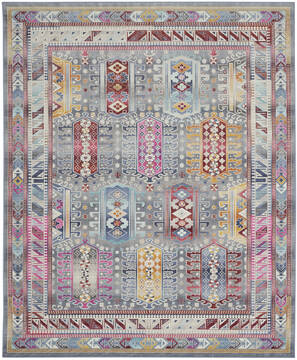 Nourison Vintage Kashan Grey 7'10" X 9'10" Area Rug  805-154648