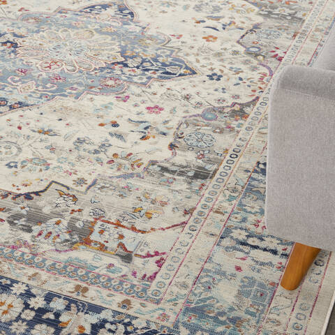 Nourison Vintage Kashan Blue 710 X 910 Area Rug 805-154658 Image 7