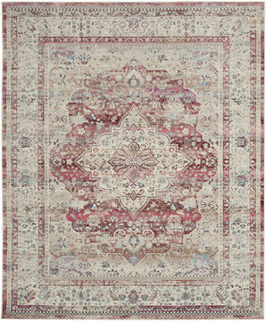 Nourison Vintage Kashan Red 7'10" X 9'10" Area Rug  805-154659