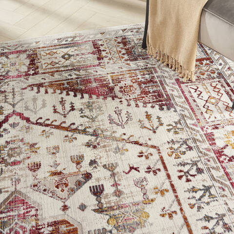Nourison Vintage Kashan Red 710 X 910 Area Rug 805-154667 Image 7