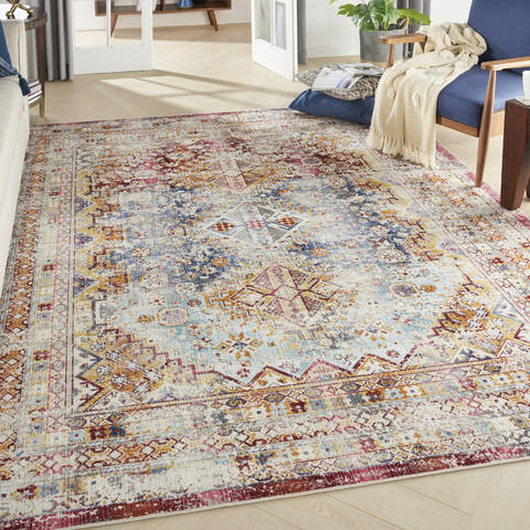 Nourison Vintage Kashan Multicolor 710 X 910 Area Rug 805-154678 Image 1