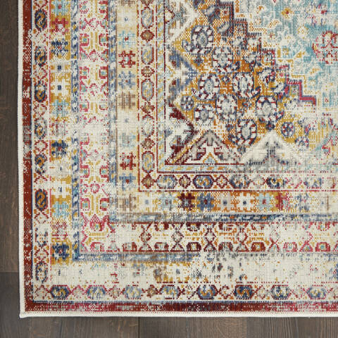 Nourison Vintage Kashan Multicolor 710 X 910 Area Rug 805-154678 Image 3