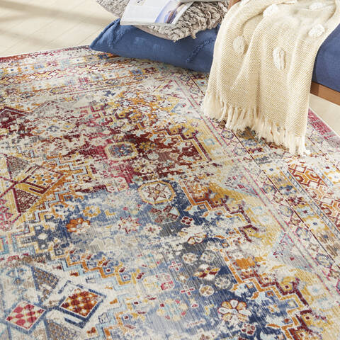 Nourison Vintage Kashan Multicolor 710 X 910 Area Rug 805-154678 Image 7