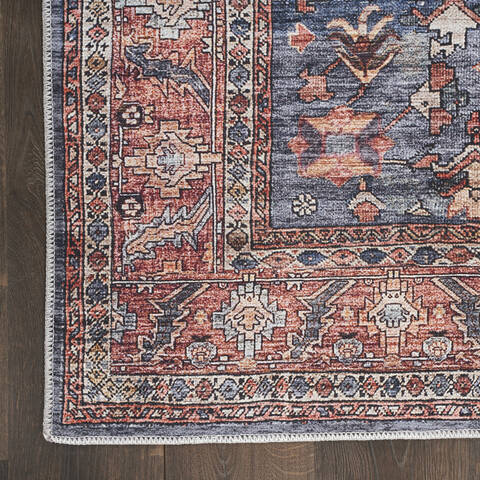 Nourison Brilliance Machine Washable Blue 710 X 910 Area Rug 805-155166 Image 3