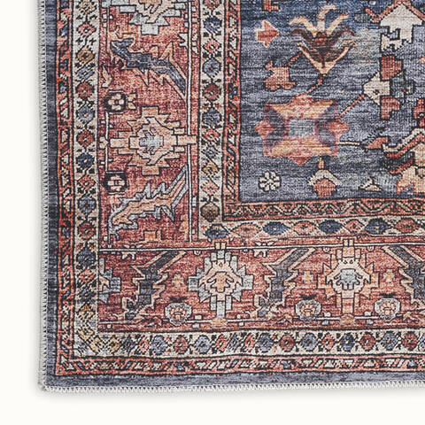 Nourison Brilliance Machine Washable Blue 710 X 910 Area Rug 805-155166 Image 4