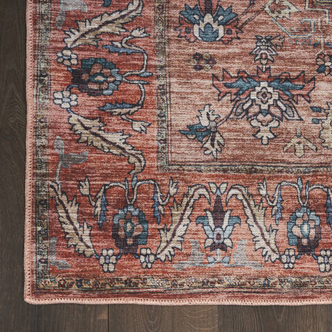 Nourison Brilliance Machine Washable Red 710 X 910 Area Rug 805-155197 Image 3
