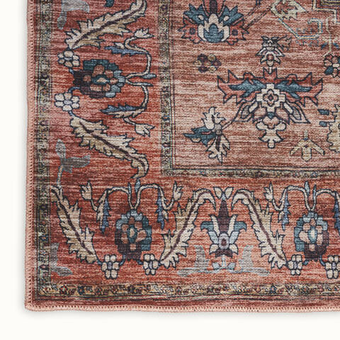 Nourison Brilliance Machine Washable Red 710 X 910 Area Rug 805-155197 Image 4