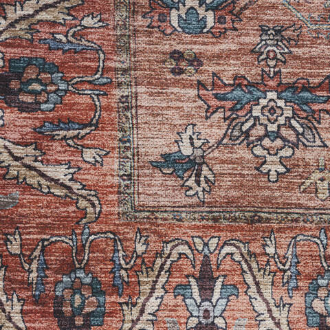 Nourison Brilliance Machine Washable Red 710 X 910 Area Rug 805-155197 Image 5