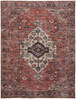 Nourison Brilliance Machine Washable Red 710 X 910 Area Rug  805-155197 Thumb 0
