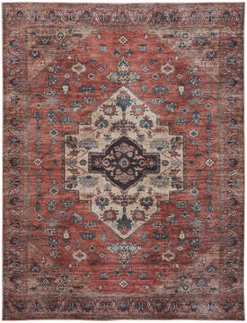 Nourison Brilliance Machine Washable Red Rectangle 8x10 ft Polyester Carpet 155197