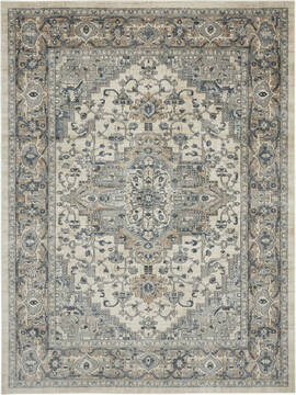 Nourison Concerto Grey Rectangle 8x10 ft Polypropylene and Polyester Carpet 155266