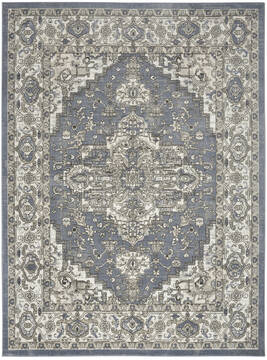 Nourison Concerto Blue Rectangle 8x10 ft Polypropylene and Polyester Carpet 155268