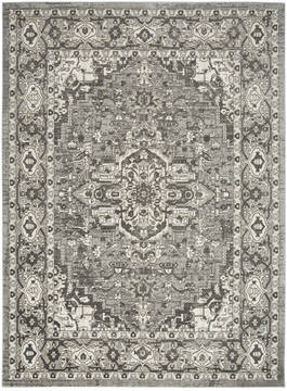 Nourison Concerto Grey Rectangle 8x10 ft Polypropylene and Polyester Carpet 155269
