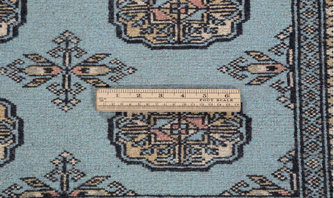 Bokhara Light Blue Hand Knotted 48 X 66 Area Rug 700-155543 Image 6