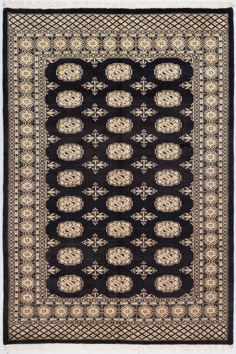 Bokhara Black Hand Knotted 47 X 68 Area Rug 700-155544 Image 0