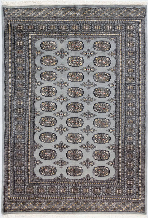 Bokhara Grey Hand Knotted 48 X 68 Area Rug 700-155547 Image 0