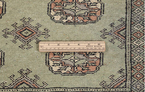 Bokhara Green Hand Knotted 48 X 66 Area Rug 700-155548 Image 6