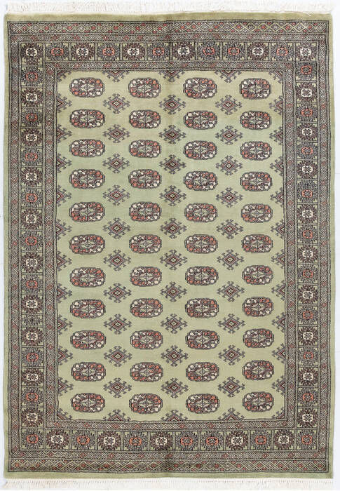 Bokhara Green Hand Knotted 48 X 66 Area Rug 700-155548 Image 0