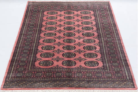 Bokhara Multicolor Hand Knotted 47 X 68 Area Rug 700-155550 Image 1