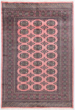Bokhara Multicolor Hand Knotted 4'7" X 6'8"  Area Rug 700-155550