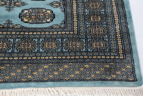 Bokhara Light Blue Hand Knotted 48 X 68 Area Rug 700-155551 Image 3