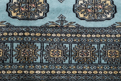 Bokhara Light Blue Hand Knotted 48 X 68 Area Rug 700-155551 Image 4