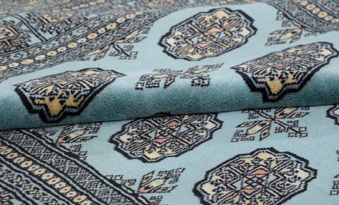 Bokhara Light Blue Hand Knotted 48 X 68 Area Rug 700-155551 Image 5