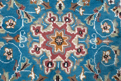 Pak-Persian Blue Runner Hand Knotted 26 X 1011 Area Rug 700-155558 Image 4