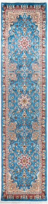 Pak-Persian Blue Runner Hand Knotted 26 X 1011 Area Rug 700-155558 Image 0