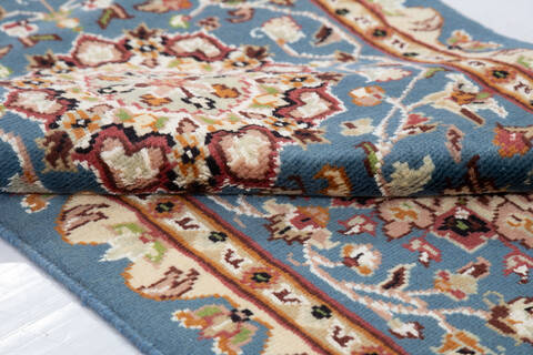 Pak-Persian Blue Runner Hand Knotted 22 X 62 Area Rug 700-155559 Image 5