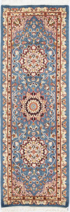 Pak-Persian Blue Runner Hand Knotted 22 X 62 Area Rug 700-155559 Image 0